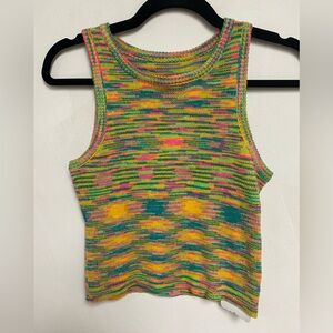 Vintage style tank top sweater. Fun funky 80’s colors. Size Small.
